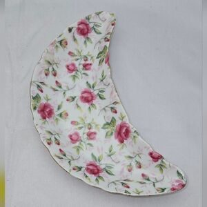 Lefton China handpainted rose trinket dish